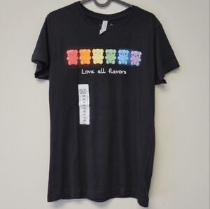 Teeturtle Gummy Bear Love All Flavors t-shirt Black XL